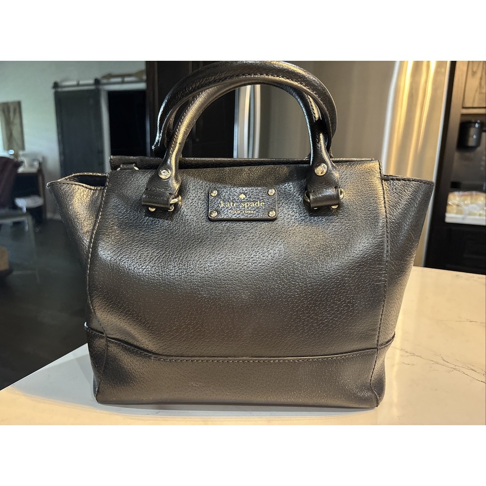 kate spade Black Pebbled Leather Satchel